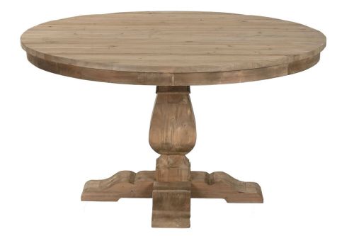 Mesa de Comedor Redonda Estructura de Madera Reciclada y Abeto MB-219474