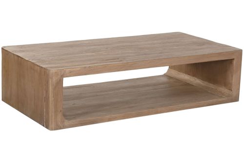 Mesa de Centro Estructura de Olmo Macizo Natural 140 cm MB-219985