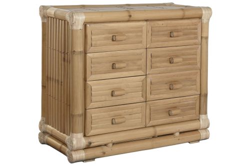Cómoda Natural Estructura de Bambú con 8 Cajones MB-221751
