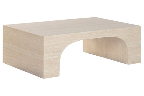 Mesa de Centro MB-221949 de Madera con Detalle en Travertino