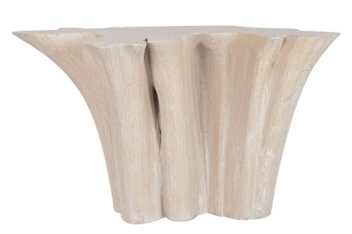 Consola Estructura de Raíz de Teca en Decapé Blanco MB-223003