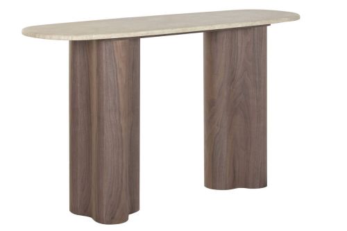Consola de en Madera con Encimera de Granito Marrón Oscuro MB-223066