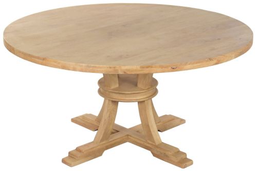 Mesa de Comedor Redonda Estructura de Madera Maciza 150 cm MB-223357
