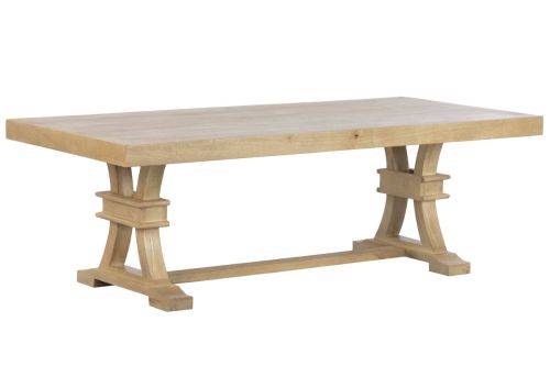 Mesa de Centro Estructura de Madera Maciza de Mango Natural MB-223359