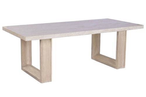 Mesa de Comedor Estructura de Mármol Travertino y Madera de Olmo MB-226311