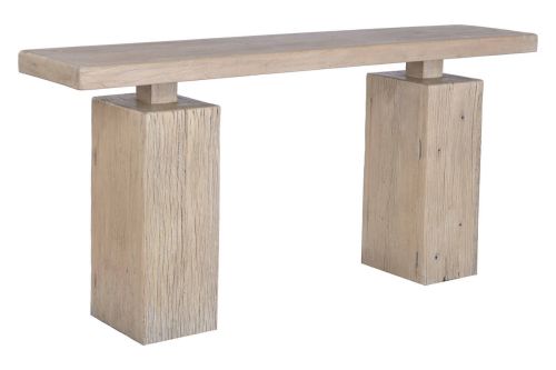 Consola de Recibidor Estructura de Madera de Olmo Macizo Natural MB-226318