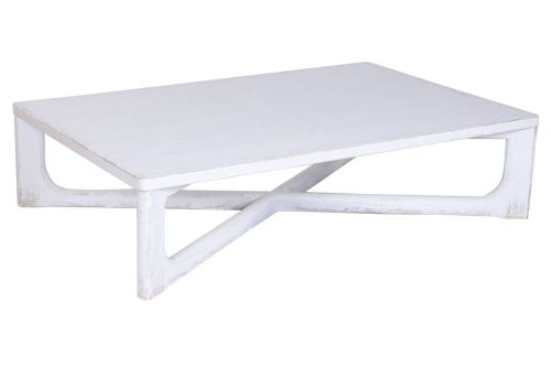 Mesa de Centro Estructura de Olmo Macizo Blanca 170 cm MB-226326