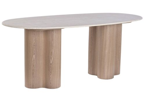 Mesa de Comedor con Superficie de Granito en Marrón Claro MB-226673