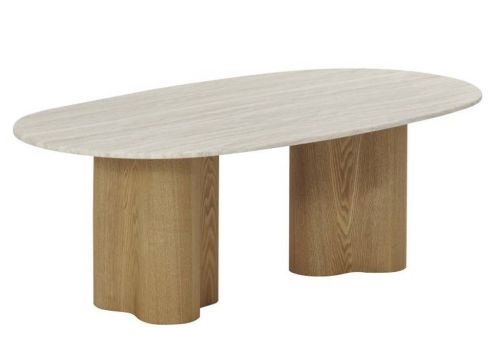 Mesa de Centro con Superficie de Granito Marrón Claro 130 cm MB-226674
