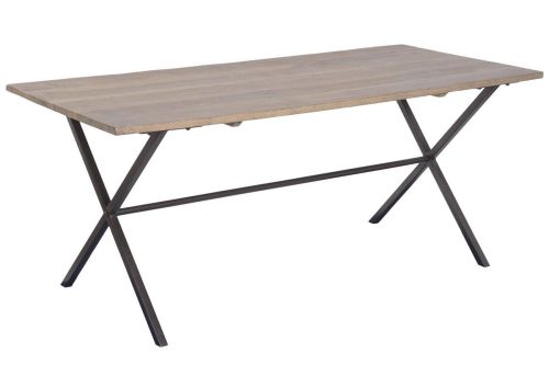 Mesa de Comedor Estructura de Teca con Estructura de Metal MB-227262
