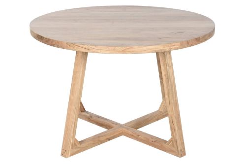 Mesa de Comedor Redonda en Acacia Natural 140 cm MB-227284