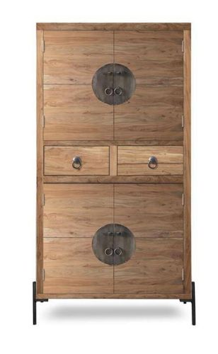 Armario Auxiliar Estructura de Madera de Acacia y Metal MB-227311