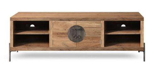 Mueble TV Estructura de Madera de Acacia y Metal 175 cm MB-227313