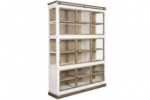 Vitrina Estructura de Madera de Acacia con 9 Puertas de Cristal MB-228434