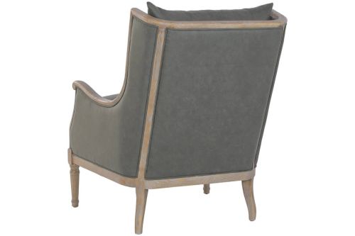 Butaca Tapizada en Poliéster Gris y Madera de Fresno MB-225987