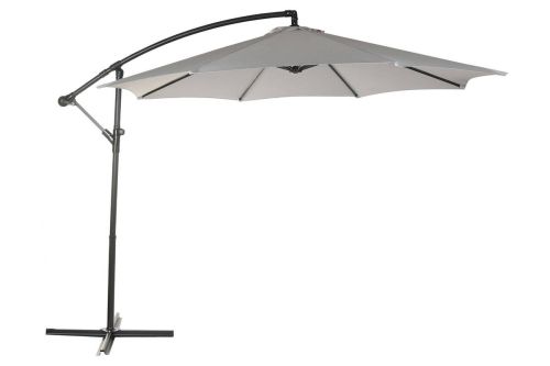 Parasol Giratorio 360º Gris 300 cm UV 50+ con Base MB-224571