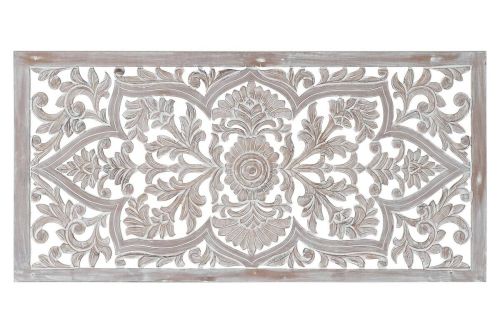 Cabecero Tallado Decorativo en MDF Blanco 160 cm MB-182454