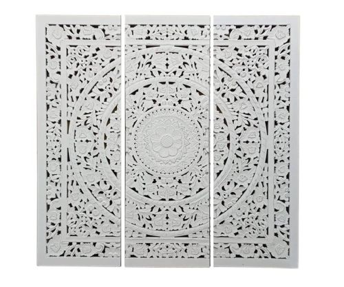 Cabecero con Diseño Mandala en MDF Blanco Decapé MB-214898