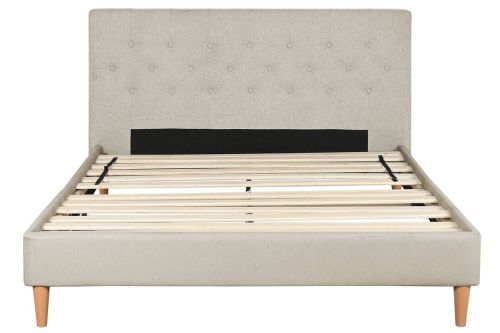 Cama Estructura Tapizada con Cabecero Acolchado en Poliéster MB-222041