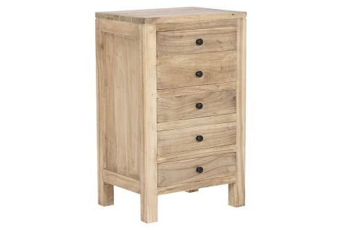 Sinfonier Estructura de Madera Mindi con 5 Cajones Natural MB-221505