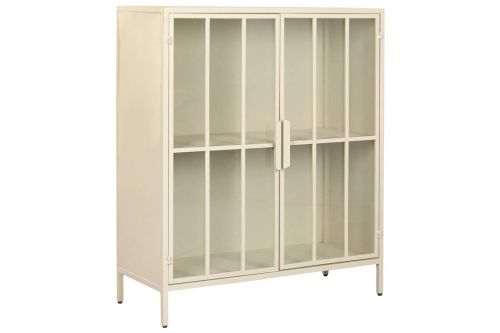 Aparador Estructura de Metal con Puertas de Cristal Templado MB-227915