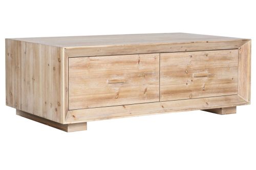 Mesa de Centro Estructura de Madera de Abeto con 2 Cajones MB-213018