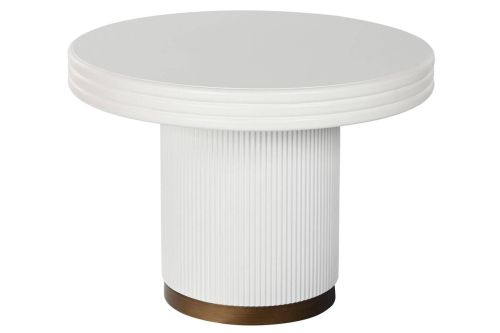 Mesa de Centro Estructura Redonda en Madera de Abeto Blanca MB-216606