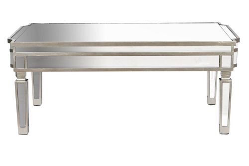Mesa de Centro Estructura de Espejo Plateada con Estructura MDF MB-209810