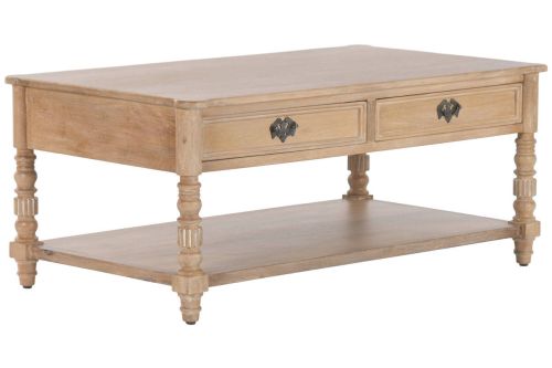 Mesa de Centro Estructura de Madera de Mango con 2 Cajones MB-223084