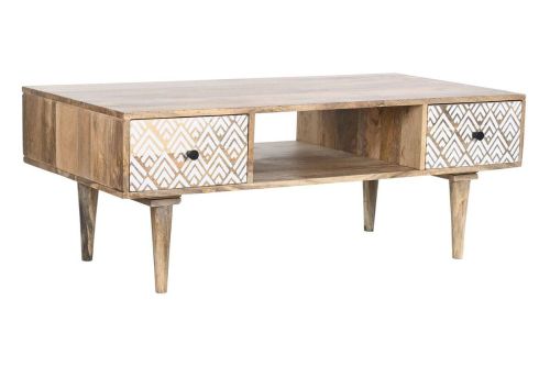 Mesa de Centro Estructura de Madera de Mango con Cajones Decorativos MB-206554