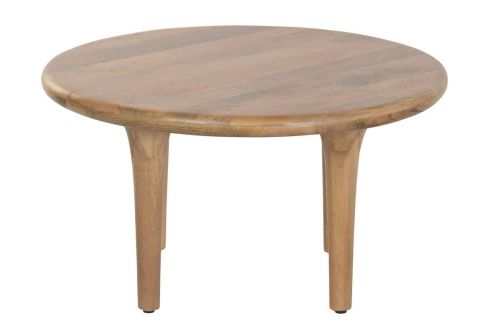 Mesa de Centro Estructura Redonda de Madera de Mango Marrón MB-223557