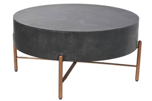 Mesa de Centro Estructura Redonda de Madera de Mango y Metal MB-205747