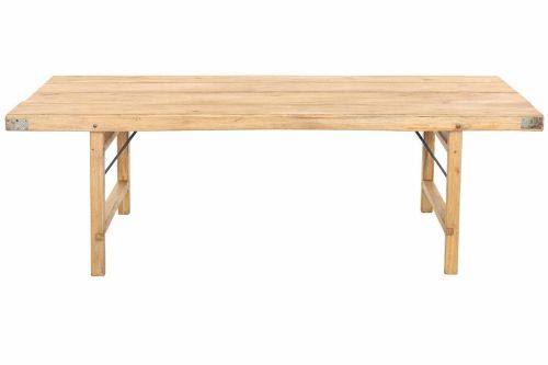 Mesa de Centro Estructura Plegable en Madera Reciclada Natural MB-229858