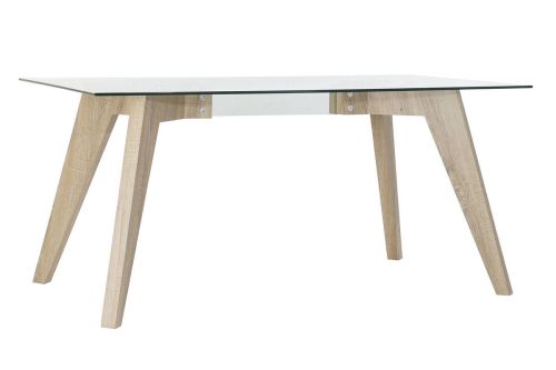 Mesa de Comedor Superficie de Cristal Templado con Patas MDF MB-179590