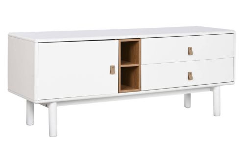 Mueble TV Estructura Blanca con 2 Cajones y 1 Puerta MB-211739