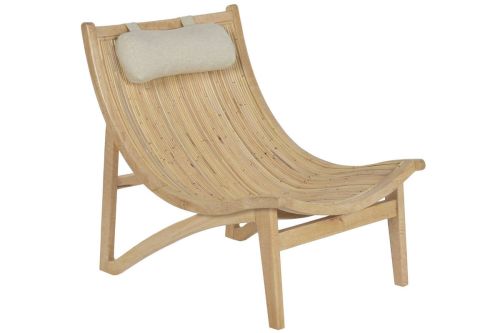 Butaca Estructura de Ratán con Diseño Curvado Natural MB-223985