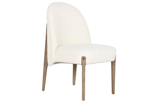 Silla de Comedor de Madera de Fresno Tapizada en Poliéster MB-221648
