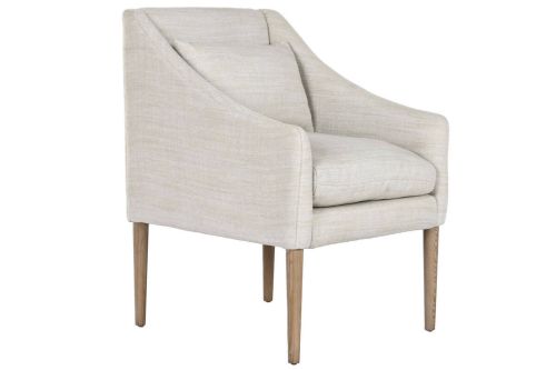 Sillón Estructura en Madera de Fresno con Tapizado Beige MB-221647