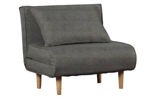 Sofá Cama Individual Estructura en Poliéster Gris MB-226073