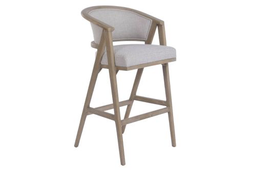 Taburete Alto con Estructura de Fresno y Tapizado MB-225985