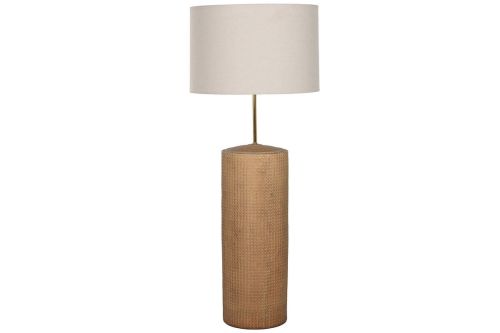 Lámpara de Pie LA-217694 Cerámica Y Lino Beige