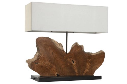 Lámpara de Mesa LA-217901 Teca Y Hierro