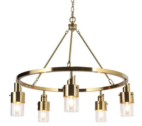 Lámpara de Techo LA-206014 Metal Y Cristal Dorado