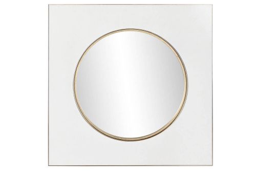 Espejo de Pared ES-209305 en Hierro y Espejo Blanco