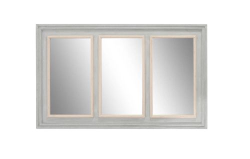 Espejo de Pared ES-209927 en Madera y Espejo Gris