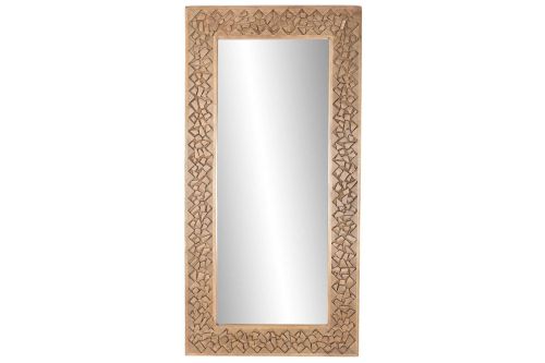 Espejo de Pared ES-220983 en Cristal y Mango Natural