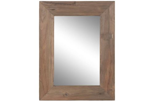 Espejo de Pared ES-223967 en Teca Natural 80 cm
