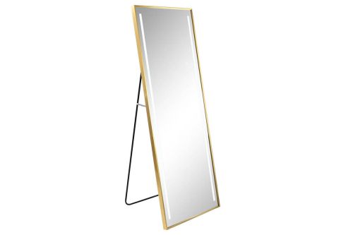 Espejo de Pie Vestidor Dorado ES-220590 con Luz Led