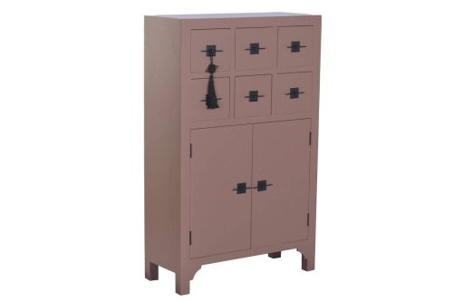 Cajonera Oriental Estructura de Madera Abeto con 6 Cajones MB-230817