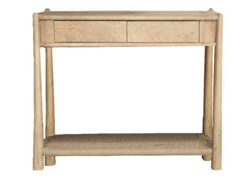 Consola de Recibidor Estructura de Madera de Acacia con Cuerda MB-226689